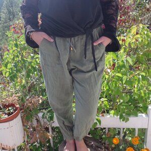 Olive Green Ellen Tracy Linen
